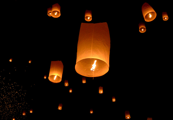 lanterns you light and they fly away